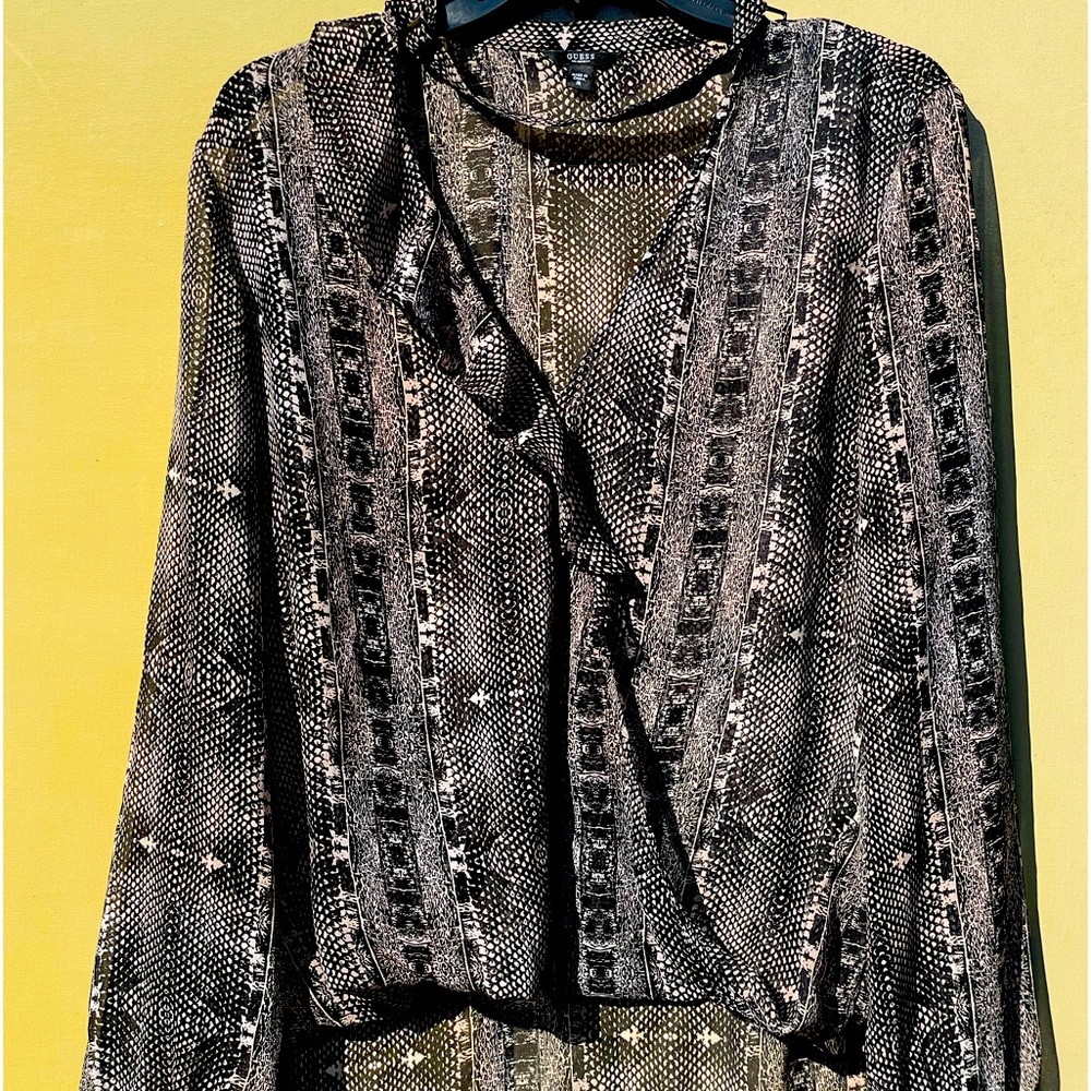Guess snakeskin print blouse